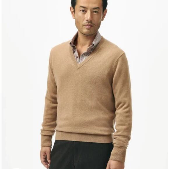 Brooks Brothers 3-Ply Cashmere V-Neck Sweater Men's Preppy Event Business XXL - Picture 1 of 7